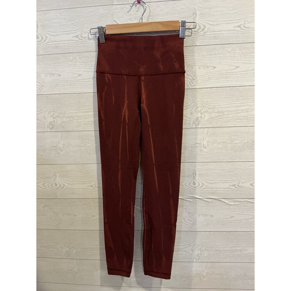 Lululemon B20 Wunder Train HR 25” — Sun Bleached Wash Red Merlot Size 2